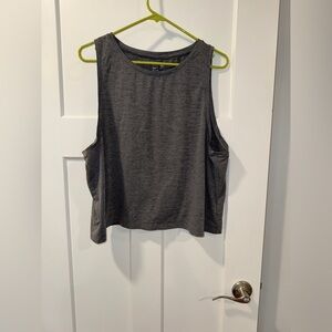 GAP Gray Muscle Tee Sleeveless Crop Top